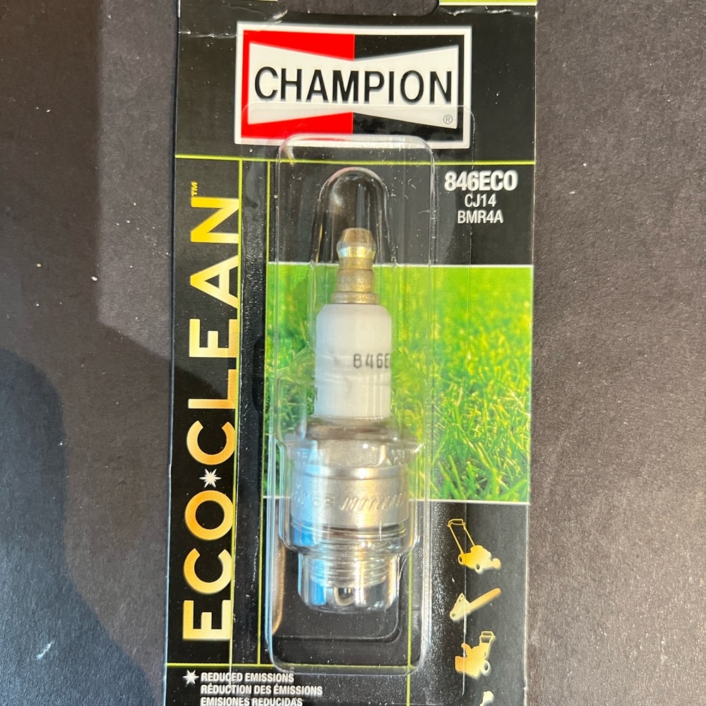 Champion Eco-Clean Spark Plug - Silver and White